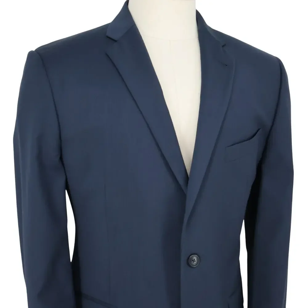 Joseph Abboud Sport Coat Mens 44R Blue Wool Jacket Lined Blazer Slim Fit